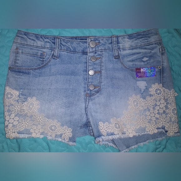 Imperial Blue Star Girls Denim Shorts Size 14 NWT - Picture 2 of 5